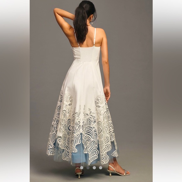 Anthropologie NWT Geisha Designs Cutwork A-Line Maxi Dress size L. - Picture 2 of 15